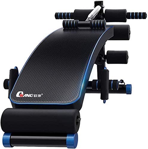 WWWWW Adjustable Arc-Shaped Decline Sit up Bench Crunch Board Exercise Fitness Workout - Maximum load 330 lbs - Black