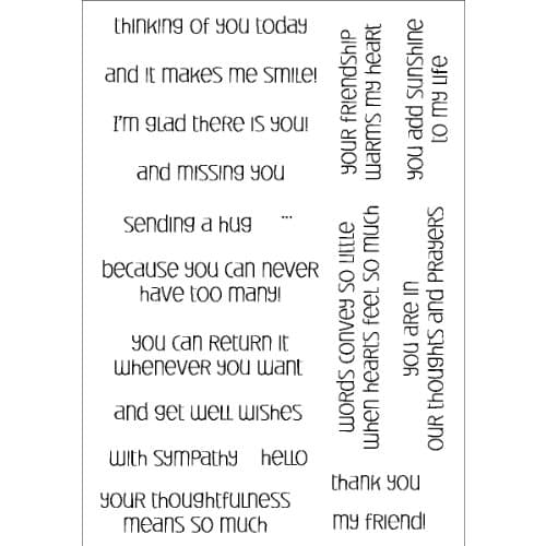 Brand New Inky Antics Clear Stamp Set 4""X6""-Simple Sentiments Brand New