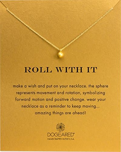 Dogeared "Roll With It" Sphere Necklace, Gold Dipped 16"