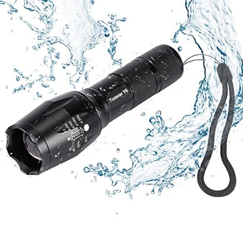 Tactical Flashlight Yuosoar Handheld Flashlight LED Flashlight Water Resistant Super Brightness 5 Modes Flashlight for Outdoors (Y6-1 Piece)