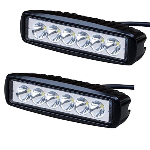 STANSEN 2PCS 18w Waterproof Spot LED Work Light Off Road Led Light Bar Fog Driving Bar for Jeep Cabin Boat SUV Truck Car Atvs