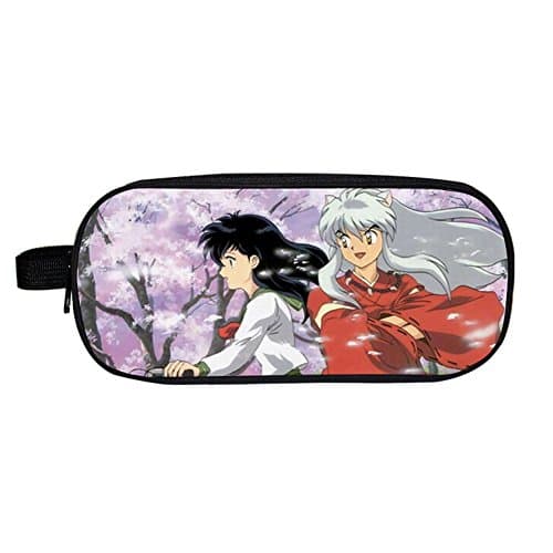 Anime Inuyasha Pencil Case Multi-layer Pen Bag/Pencil Case Zero Wallet Pencil Coin Bag (D)