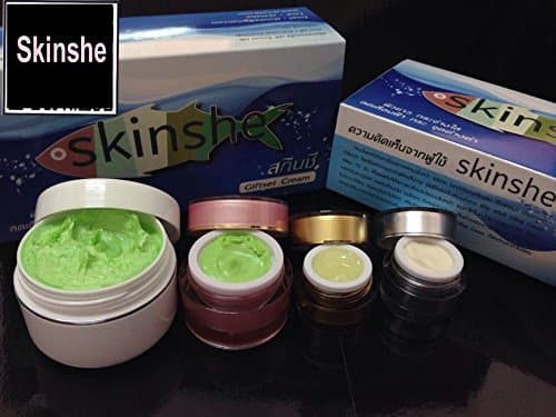 Gift Set : 1 Set X 7 Days Result 4 in 1 Set Shinete Skinshe Cream Pack Whitening Lightening Reduce Dark Spot Melasma[Get Free Tomato Facial Mask]