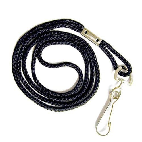Hdecor Lanyards Round 36" with Swivel Hook Black (100pcs)