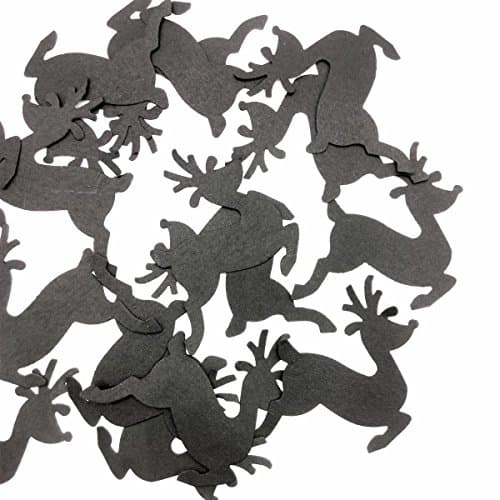 Hemarty Black Stag Deer Table Confetti 50 pc Large, Stag Party Decoration, Hunting Birthday Party, Deer Head Rack, Baby Shower Theme