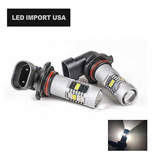 Led import usa Extremely Bright SMD-3020 Chipsets 9006 LED Bulbs with Projector for DRL or Fog Lights, Xenon White (9006)