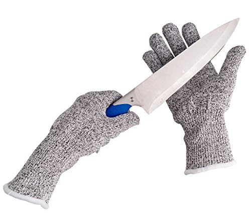 HeiYi Cut Resistant Kitchen Gloves - High Performance Level 5 Protection, Food Grade,EN388 Certified,Breathable,Food Grade Cut Resistant Gloves,Kitchen Glove for Cutting and slicing（Large）