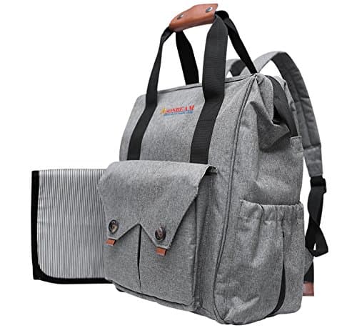 Baby Diaper Bag Backpack | Multi Functional | Large Insulated Pockets for Bottles| Changing Pad Included, Organizer Bag for Mom and Dad