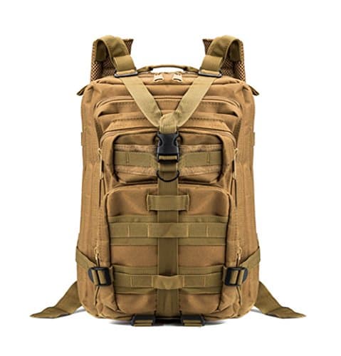 Military Tactical Assault Pack Backpack Army Molle Bug Out Bag Backpacks Large Rucksack for Outdoor Hiking Camping Trekking Hunting (Khaki, L)