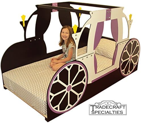 Princess carriage twin kids bed frame