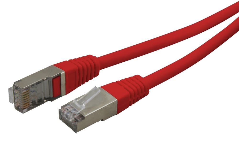 Waytex 33537 15 m ADSL RJ45 Shielded Network Cable – Red