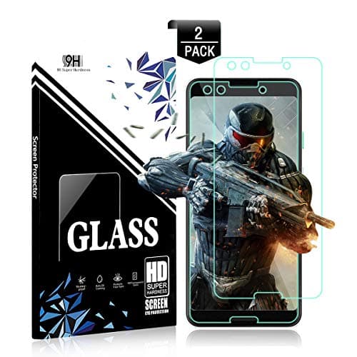Google Pixel 3 Screen Protector Glass HD Clear PCWL 3D Touch Anti-Scratch Anti-Glare [2 Pack] [Non-Bubble] [Case Friendly] Premium Tempered Glass Screen Protector Compatible with Google Pixel 3