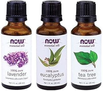 3-Pack Variety of NOW Essential Oils: Tea Tree, Eucalyptus, Lavender by Now Foods