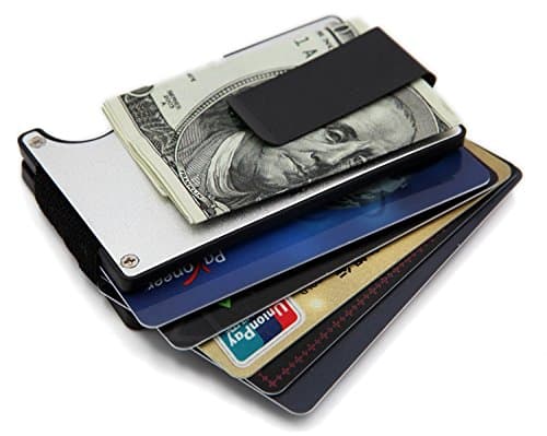 Minimalist Wallet, Slim Wallet &amp; RFID Blocking Front Pocket Wallet, Aluminum Wallet for Men And Women (Sliver（Ver.3）)