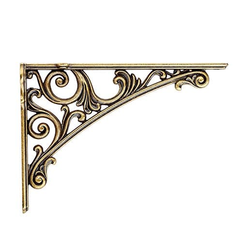 Bosetti Marella Viola Decorative Shelf Bracket (7.75" Deep, Antique Brass Dark)