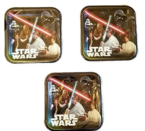 Classic Star Wars 9" Party Plates (24) Party Bundle