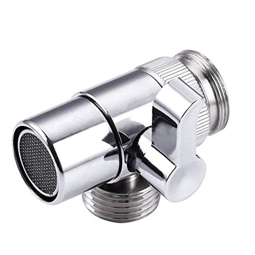 Universal 1/2 inch Ips Brass Polished Chrome 3-Way Water Shower Arm Valve Diverter for Kitchen Bathroom Shower Sink Faucet M22 X M24