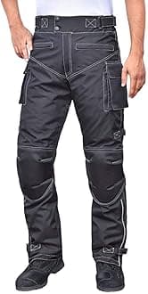 WICKED STOCK Mens WaterProof Motorcycle Riding Protective Pants CE Level-1 Armor XL-Tall