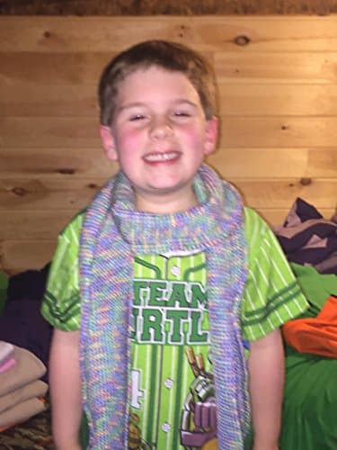 Handmade Crochet Scarf - Multi-colored