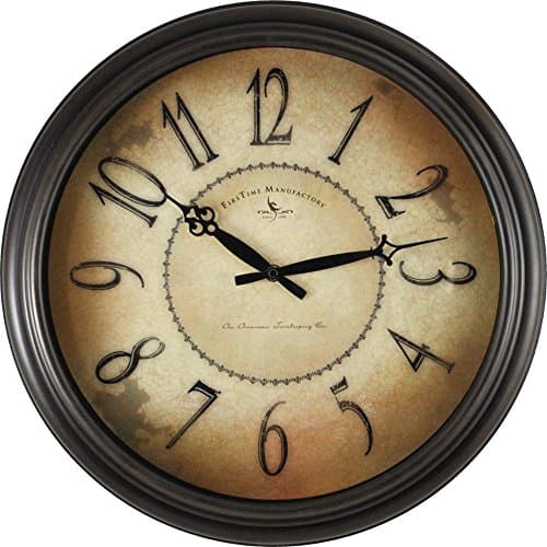 Distressed Wall Clock - 18" Oil Rubbed BronzeDimensions: 4"D x 18" Diameter Weight: 7 lbs.