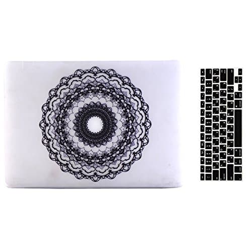 2015 Ver MacBook Pro 13'' With Retina Display Case and Keyboard Cover Protector, AICOO 2-in-1 Beautiful Hard Case Cover Shell For Macbook Pro Retina 13.3 inch (A1502 / A1425), Black Lace 1