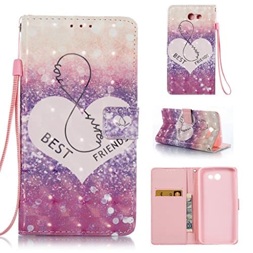 Galaxy J7 V Case, Galaxy J7 Sky Pro Case, Galaxy J7 Perx Case, Galaxy J7 2017 Case, Eveurn Premium PU Leather Flip Folio Wallet Case Pockets for Samsung Galaxy J7 2017