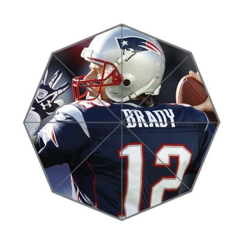RainbowRain Tom Brady Compact Fabric Waterproof Rainy Sunny Custom Foldable Umbrella 01