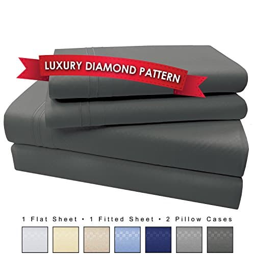 4 Piece Premium Luxury Microfiber Bed Sheet Set- SLEEP BETTER THAN EVER, Ultra Soft Luxury - Egyptian Quality 1600 Series Collection by My Perfect Nights (King, Dark Gray)