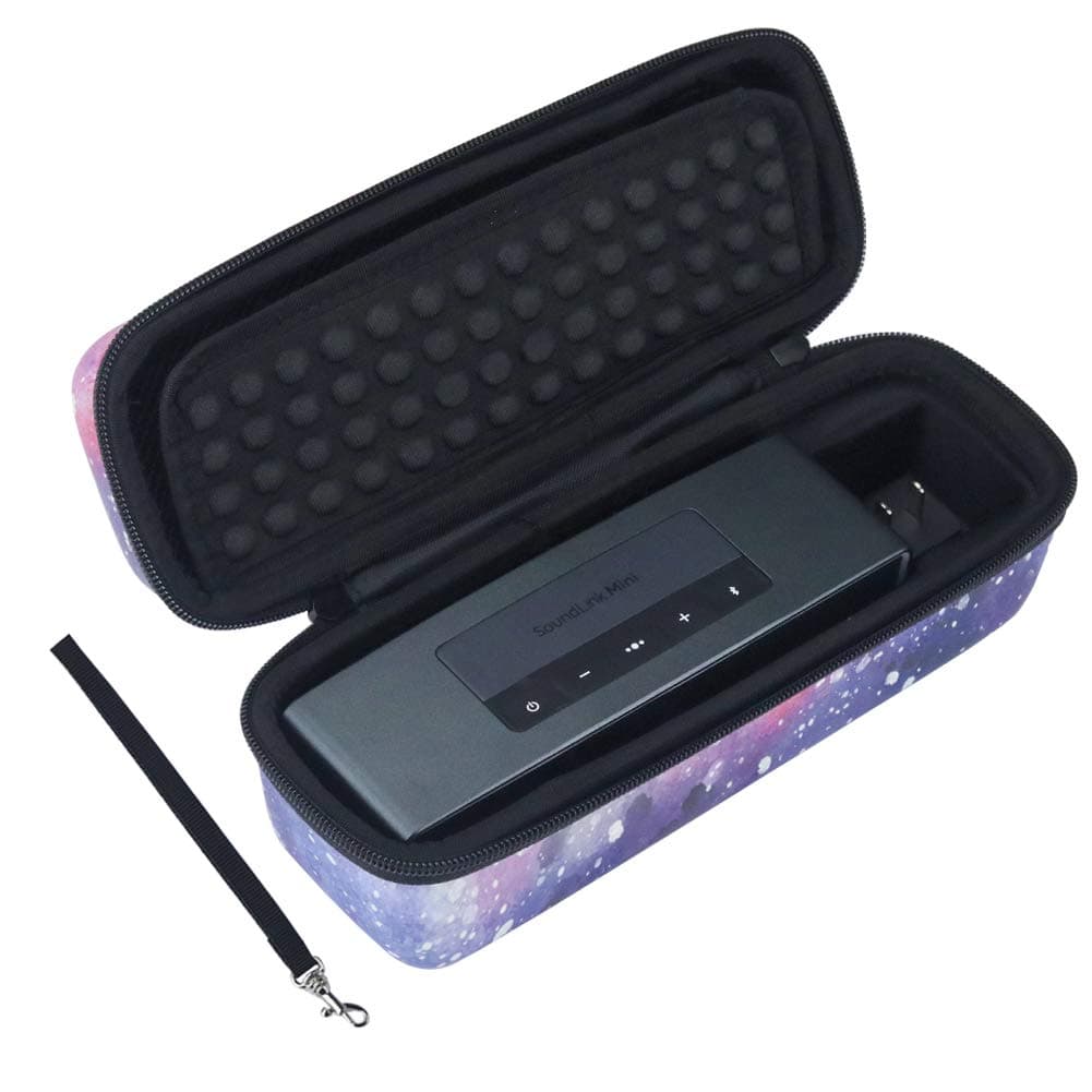 Cpano Carrying case Compatible for Bose Soundlink Mini II Bluetooth Speaker,Fits the Wall Charger and Charging Cradle,With a hand strap. (Starry sky)