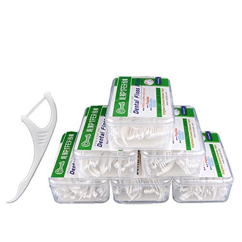 cleanpik flat thread thread bar 50 / bag * 6 clean tooth teeth elastic dental floss frame