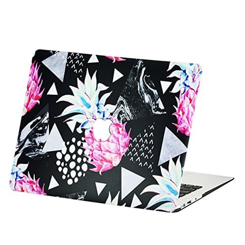 Unik Case - Tropical Electon Series Rubberized Graphic Hard Case for MacBook Air 13" A1369 and A1466 - Pink Pineapple