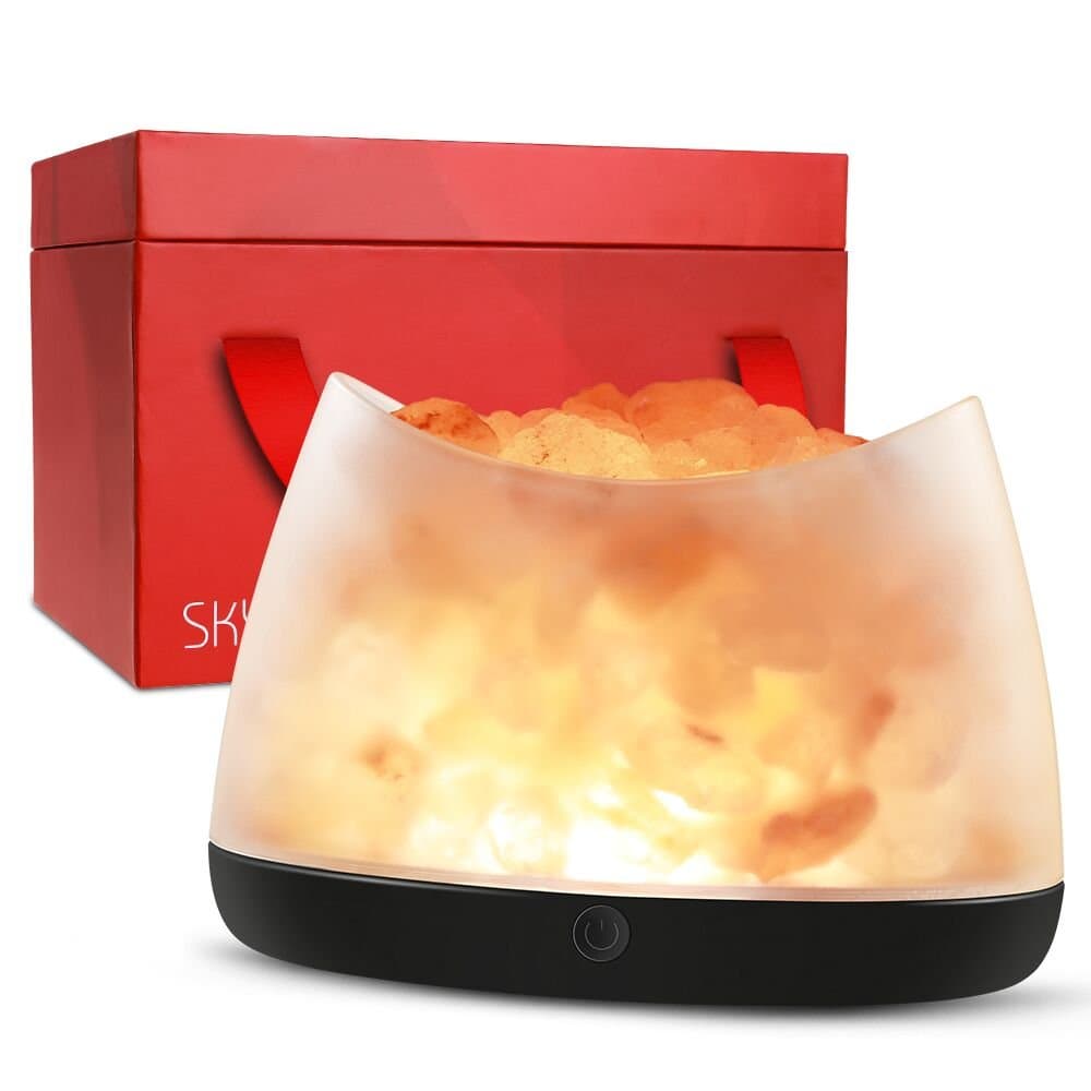 Himalayan Salt Lamp Adjustable Brightness Smooth Calming Lamp, Packed Gift Ready, Best Gift for Mom