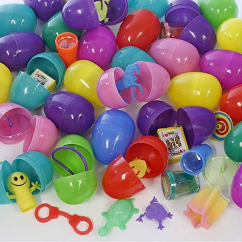 32 Toy Filled Easter Eggs - Assorted Toys & Bright Egg Color