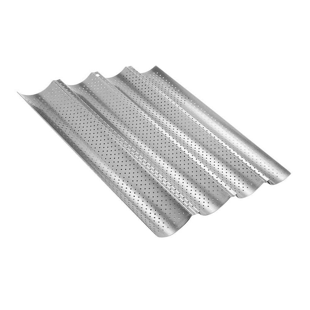 Affordable and Useful French Bread Baking Mold Bread Wave Baking Tray Cake Baguette Mold Pans 2/3/4 Groove Waves Bread Baking Tools-Home Decoration