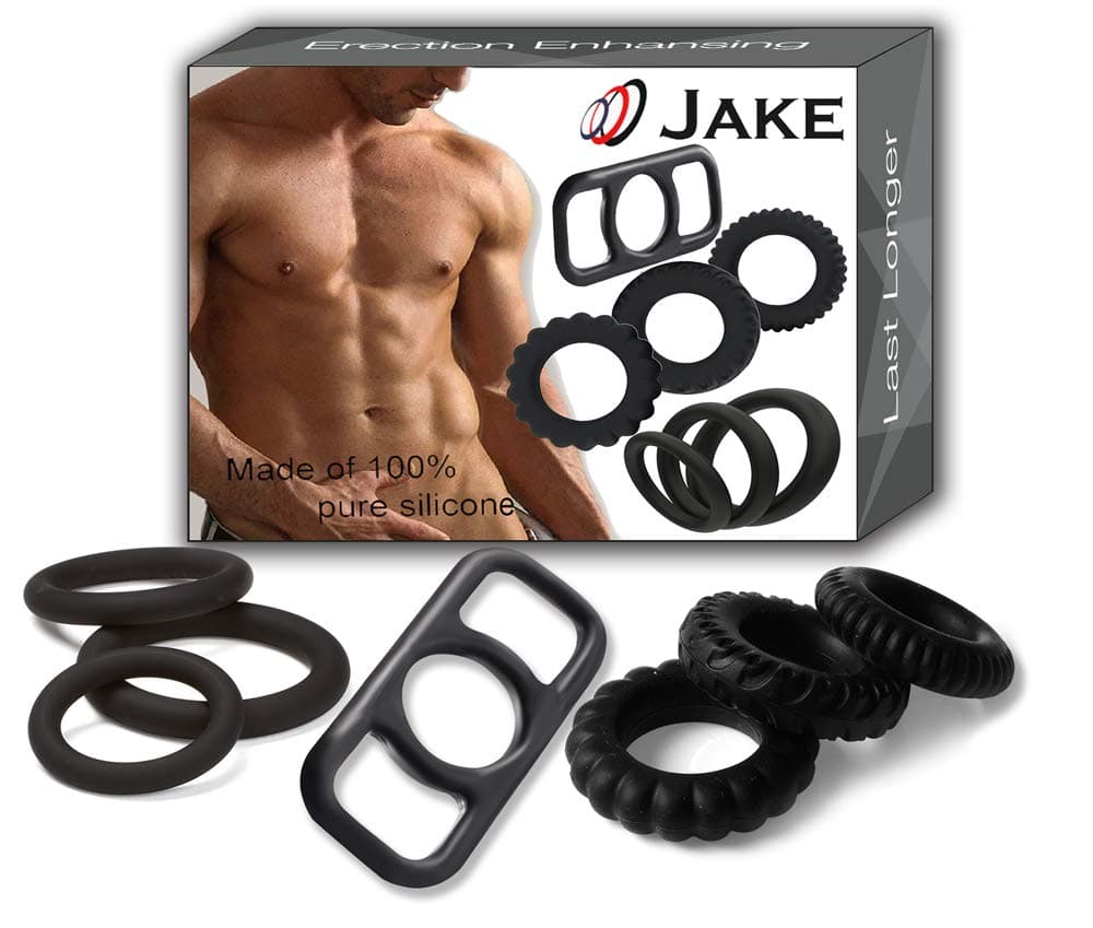 Jakko 7 Different Size - Silicone Exercise Bands - Flexible - Black - Titans