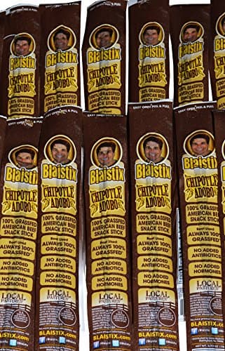 Pure Grass Fed U.S.A. Beef Jerky Snack Sticks - 50 Chipotle Adobo | Gluten Free | No Antibiotics | No Hormones | No Nitrates