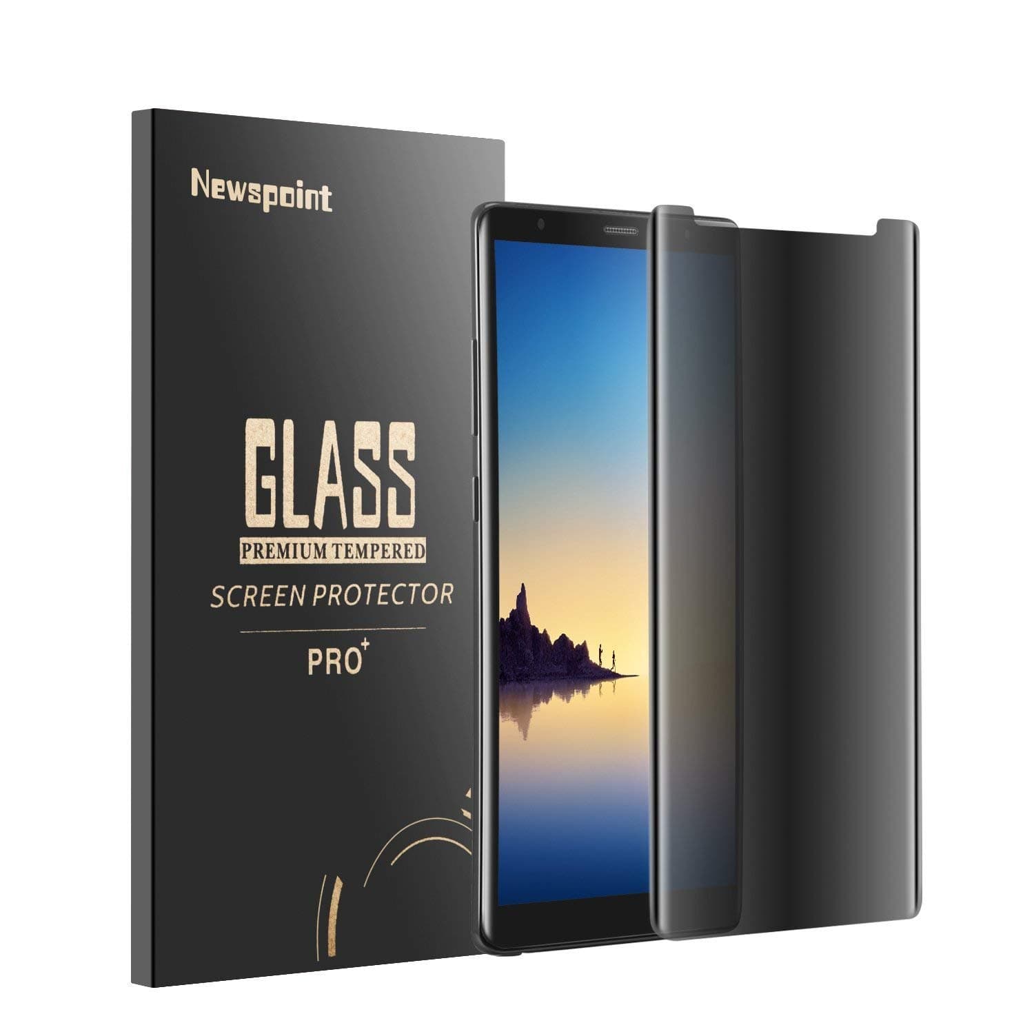 Galaxy Note 9 Privacy Screen Protector, Newspoint 2-Way Anti Spy Defender 9H Hardness Easy Installation Case Friendly Anti Peeking Tempered Glass Screen Protector for Samsung Galaxy Note 9 (Clear)
