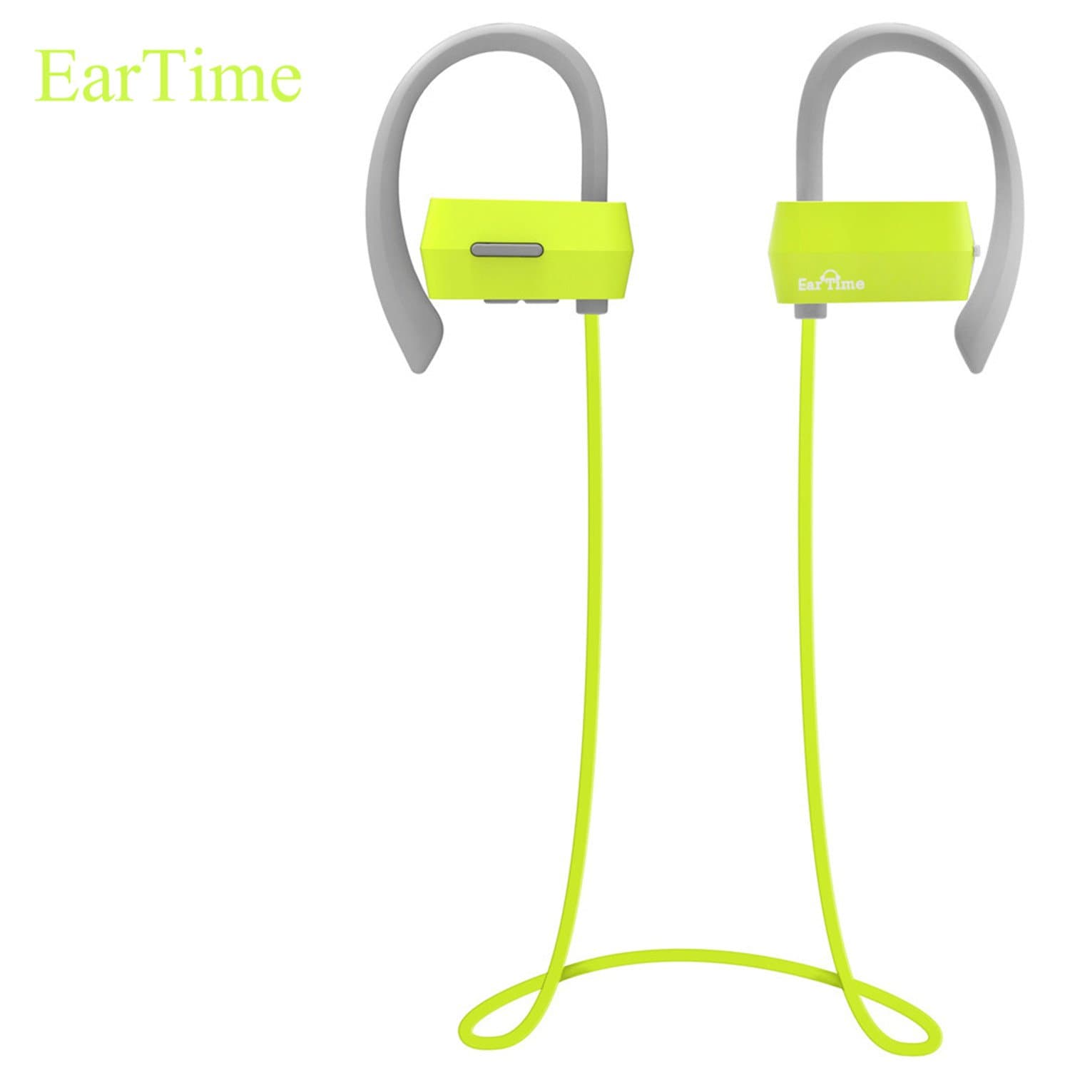 Bluetooth Headphones,EarTime Wireless Bluetooth 4.1 Headset Stereo Sound Super Bass Noise Cancelling Sports Sweat-proof Earphones In-ear Earbuds for iOS and Android Cellphone (G18 Green)
