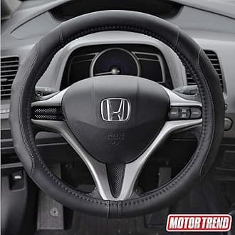 Motor Trend SW-761-BK-M_AM Steering Wheel Cover, Black