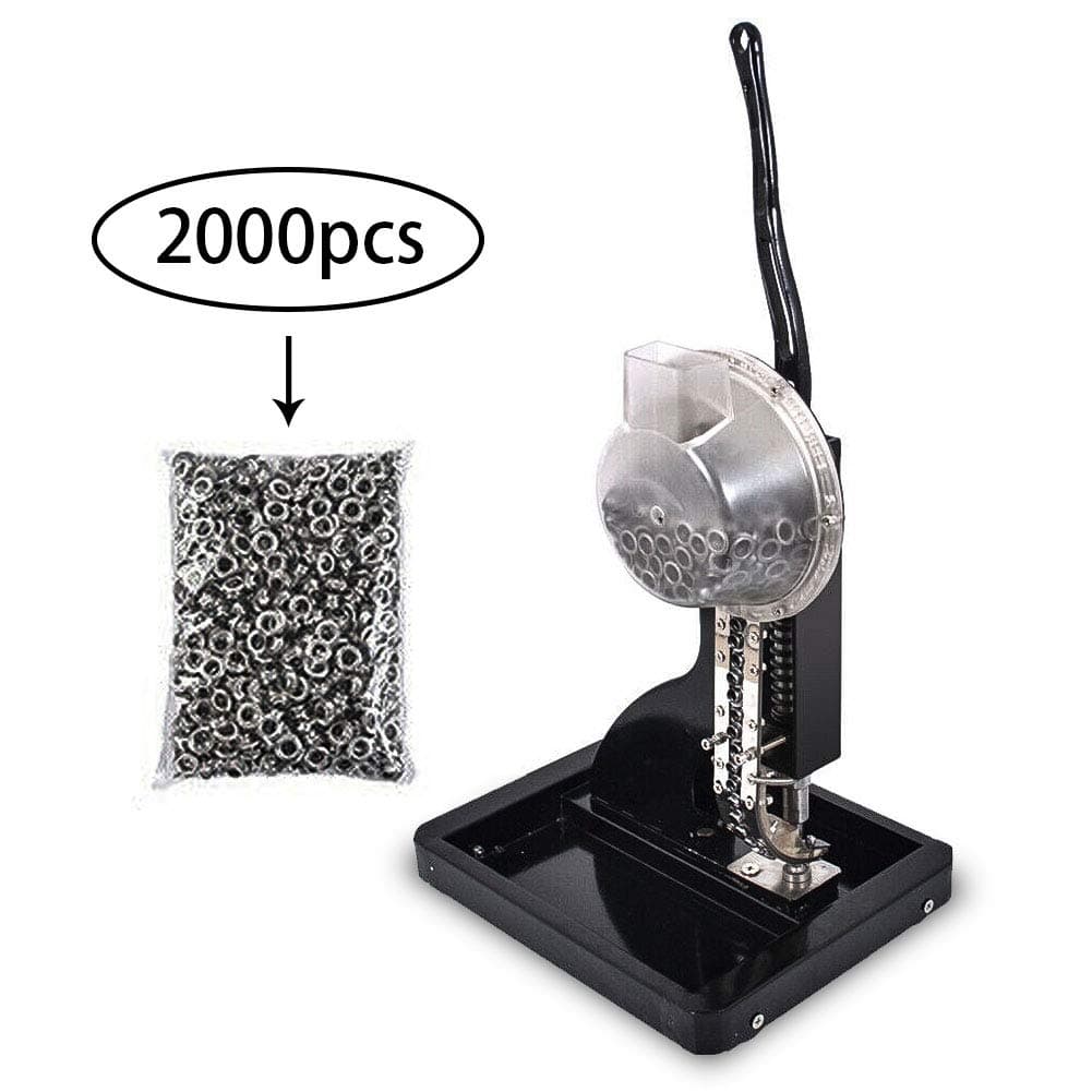 Eyelet Semi-Automatic Grommet Machine with 2,000Pcs #2 Grommets，10mm Grommets