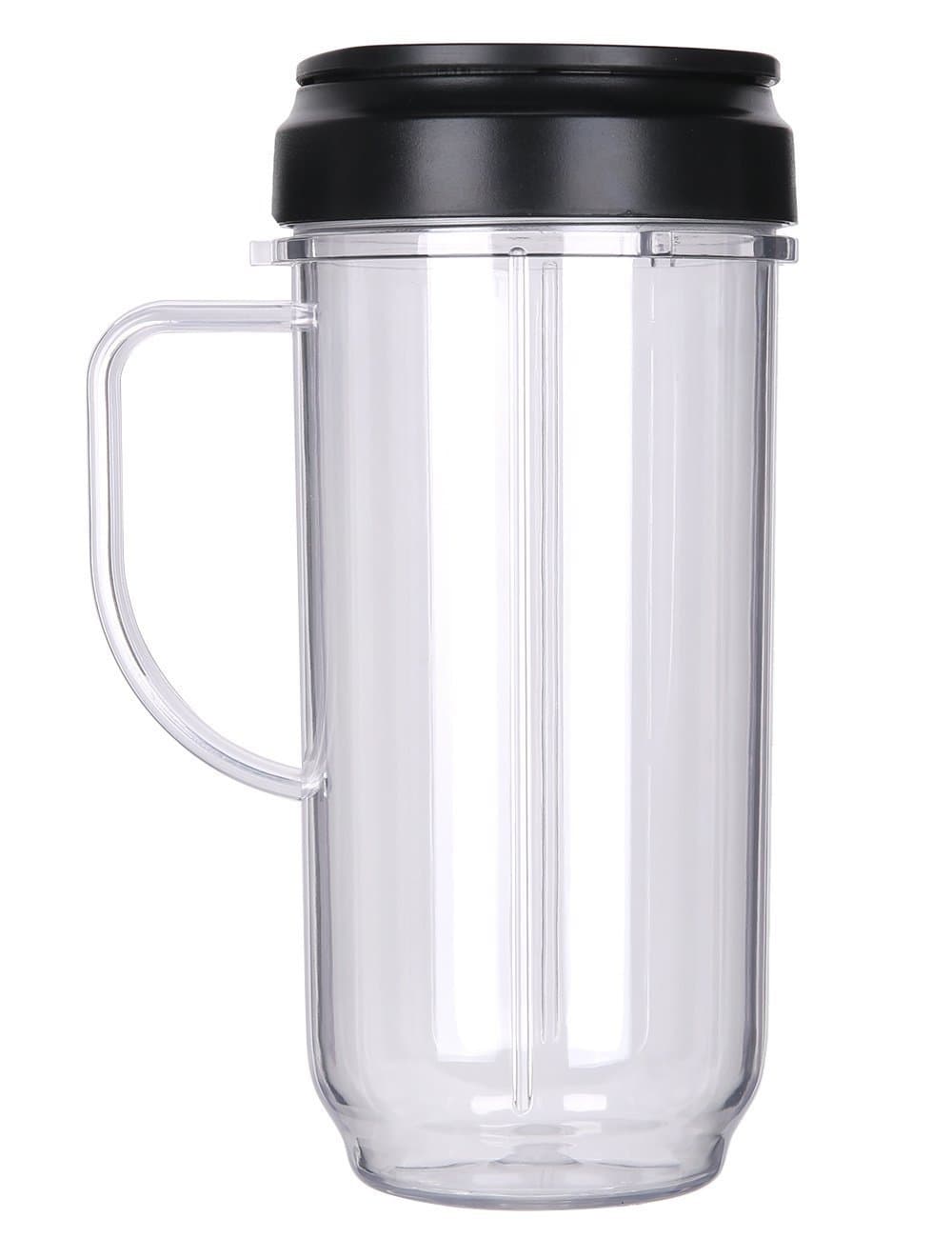 Replacement 22oz Magic Bullet On The Go Cups with Mugs & Flip Top Lids Replacement Part Original Magic Bullet Blender