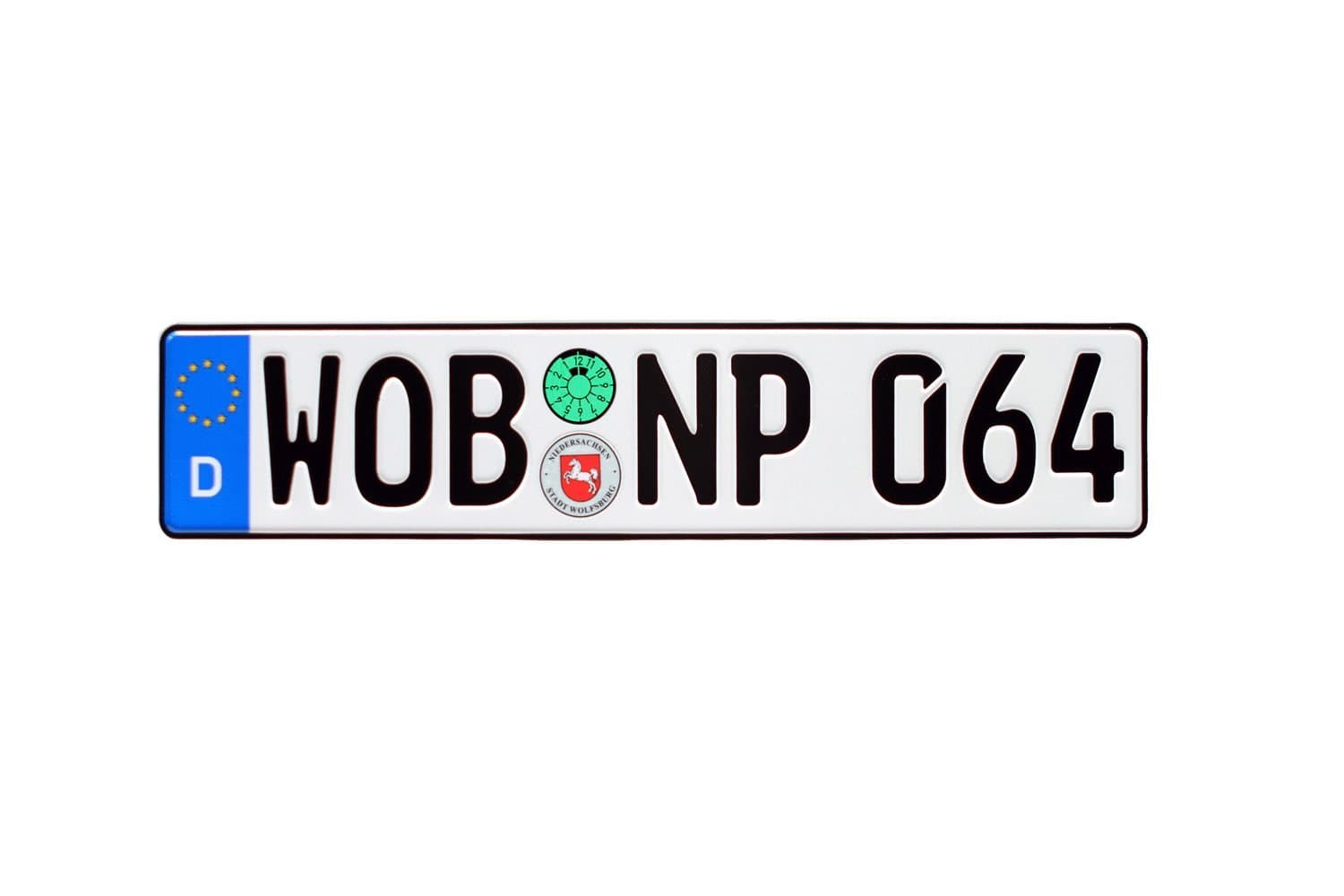 Wolfsburg German Euro Plate with Seals - Random Characters
