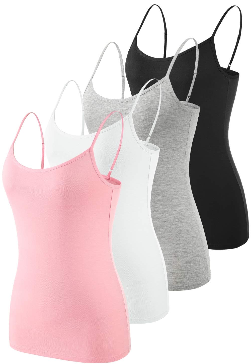 VislivinWomen's Basic Solid Camisole Adjustable Spaghetti Strap Tank Top