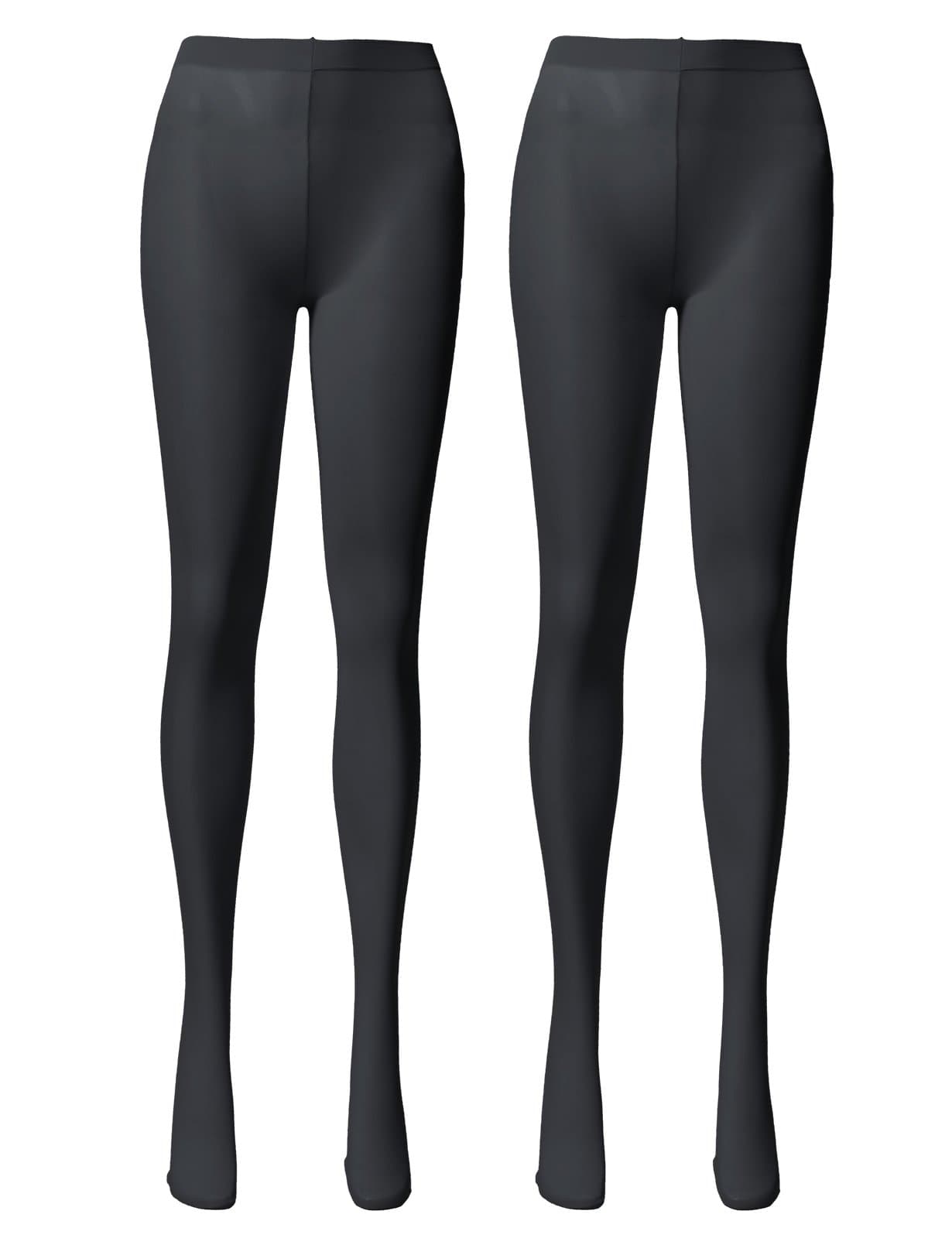 27 Colors - Women's 80 Denier Semi Opaque Solid Color Footed Pantyhose Tights 2Pair