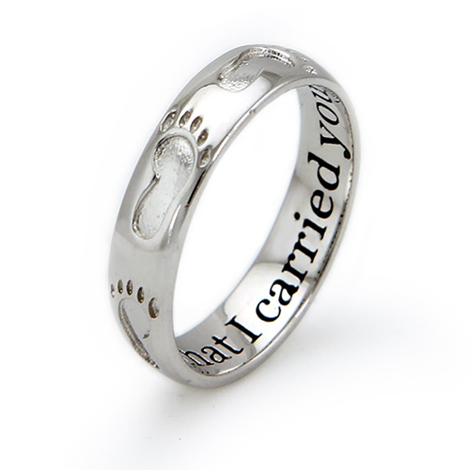 Tioneer Sterling Silver Footprints in The Sand Ring