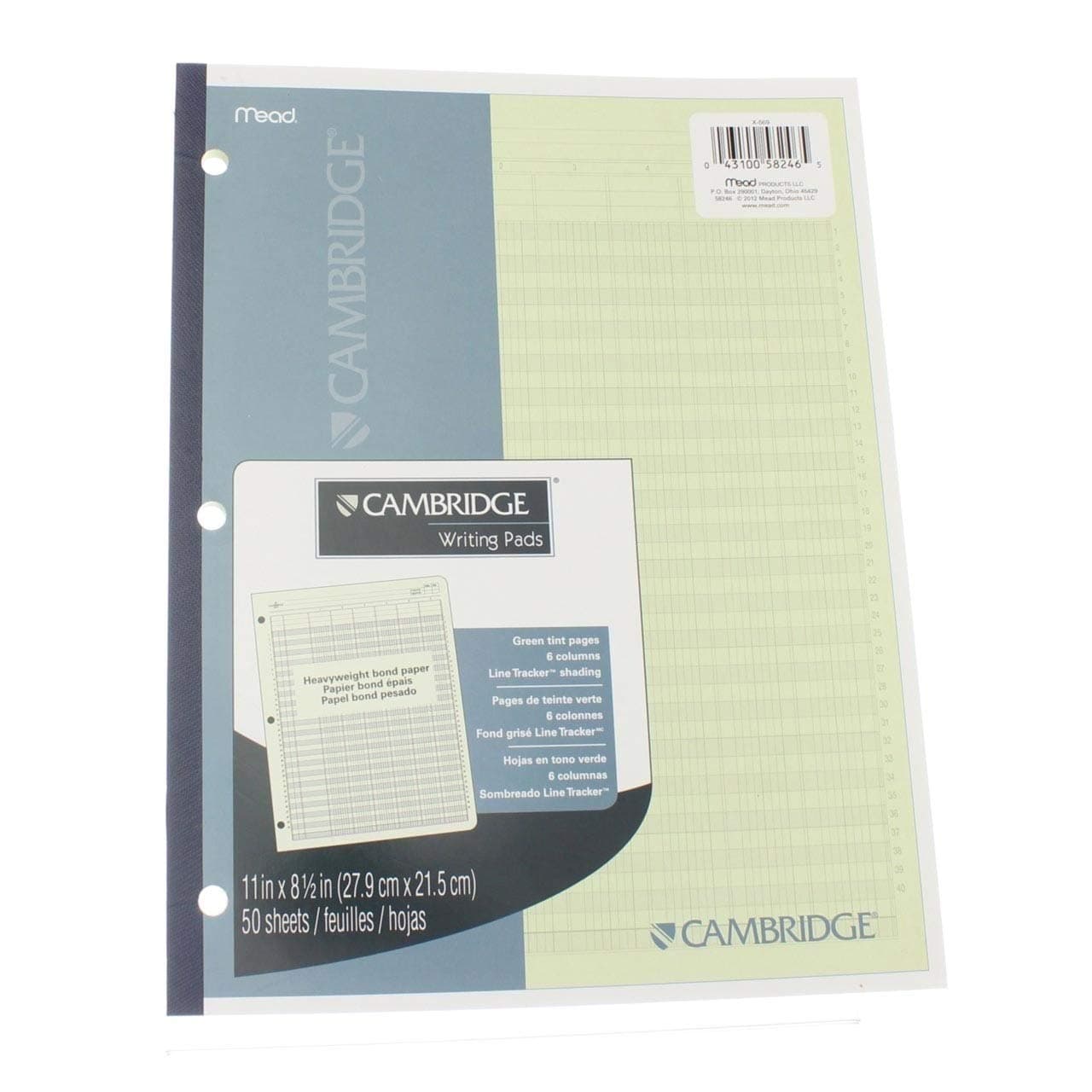 Mead 58246 Analysis 6 Column Pad,