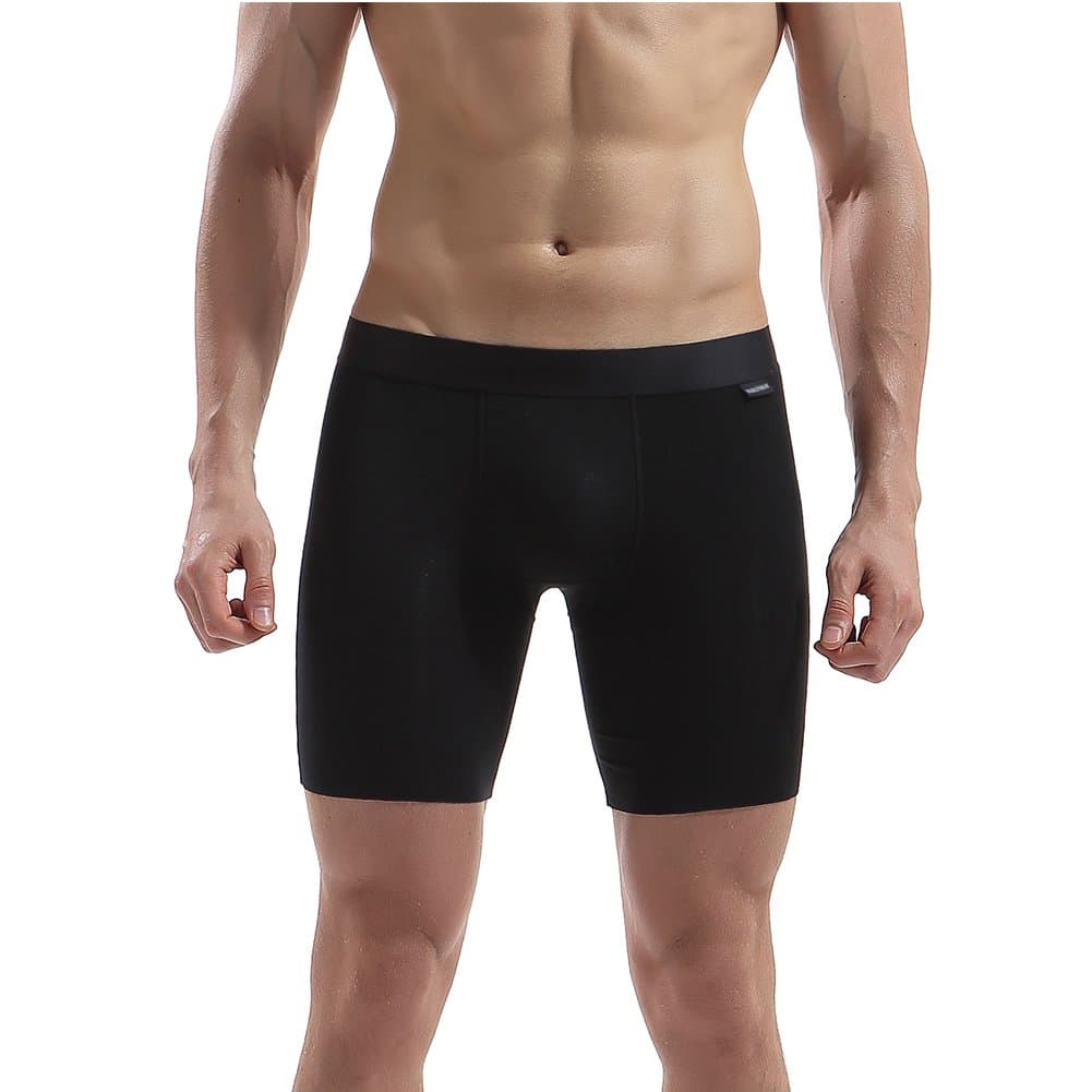 AIWENSI Men's Underwear 2-Pack Zero Formaldehyde Micro Modal Boxer Briefs (FreeCutting-Tech, Long Leg)