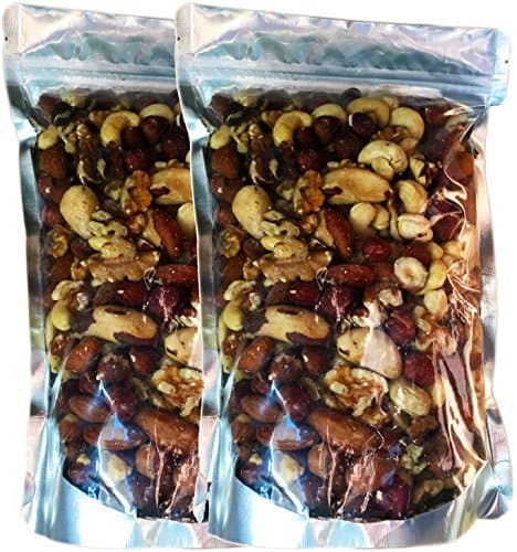 Raw Unsalted Mixed Nuts (Almonds, Brazil Nuts, Cashews, Hazelnuts and Walnuts) - 2 Pack (2x 24 oz)