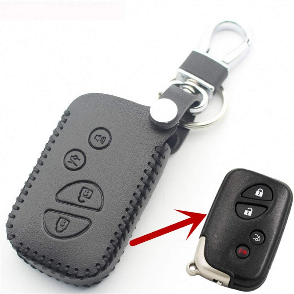KAIQMLYA Genuine Leather 4 Button Smart Key Case Cover For Lexus LX470/GS450h/IS350/SC430/LS460/ES350/GS350 Car Styling