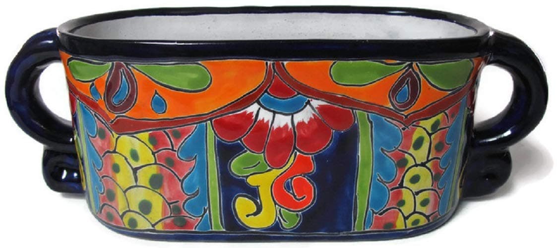 Talavera Window Box with Handles Small (Talavera)